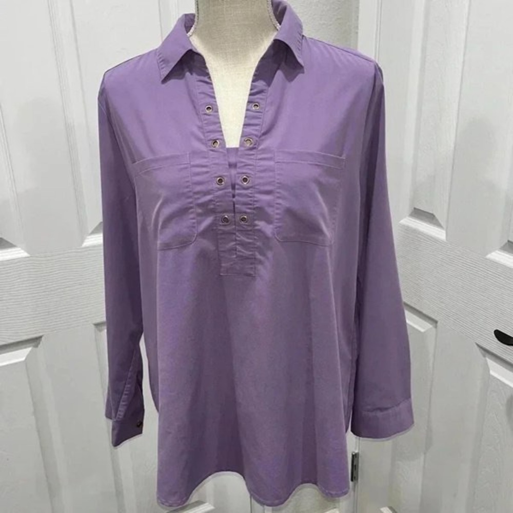 Women's Purple Long Sleeve Top